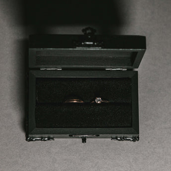 Gothic black wedding accessory for ceremony rings