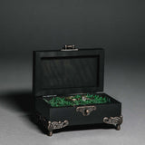 Dark romantic wedding ring holder with legs