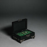 Wooden ring box painted black for gothic wedding decor